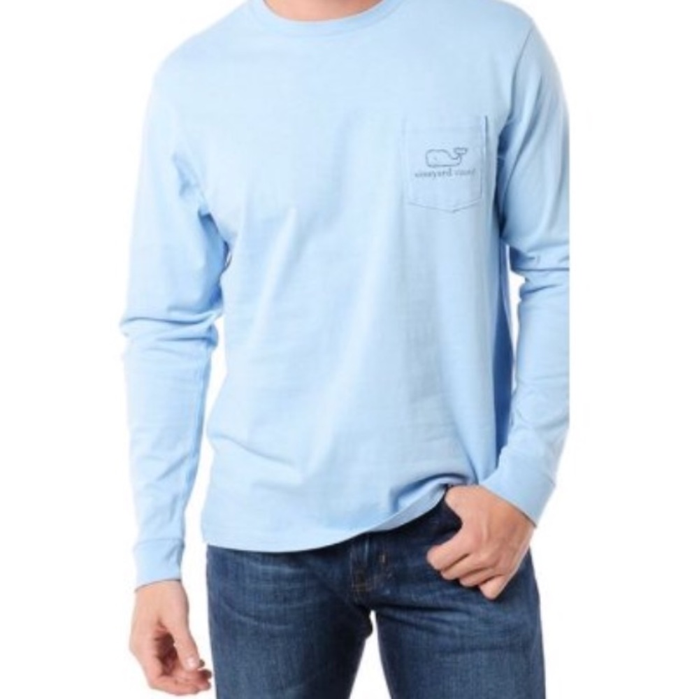 NWT long sleeve baby blue VV shirt